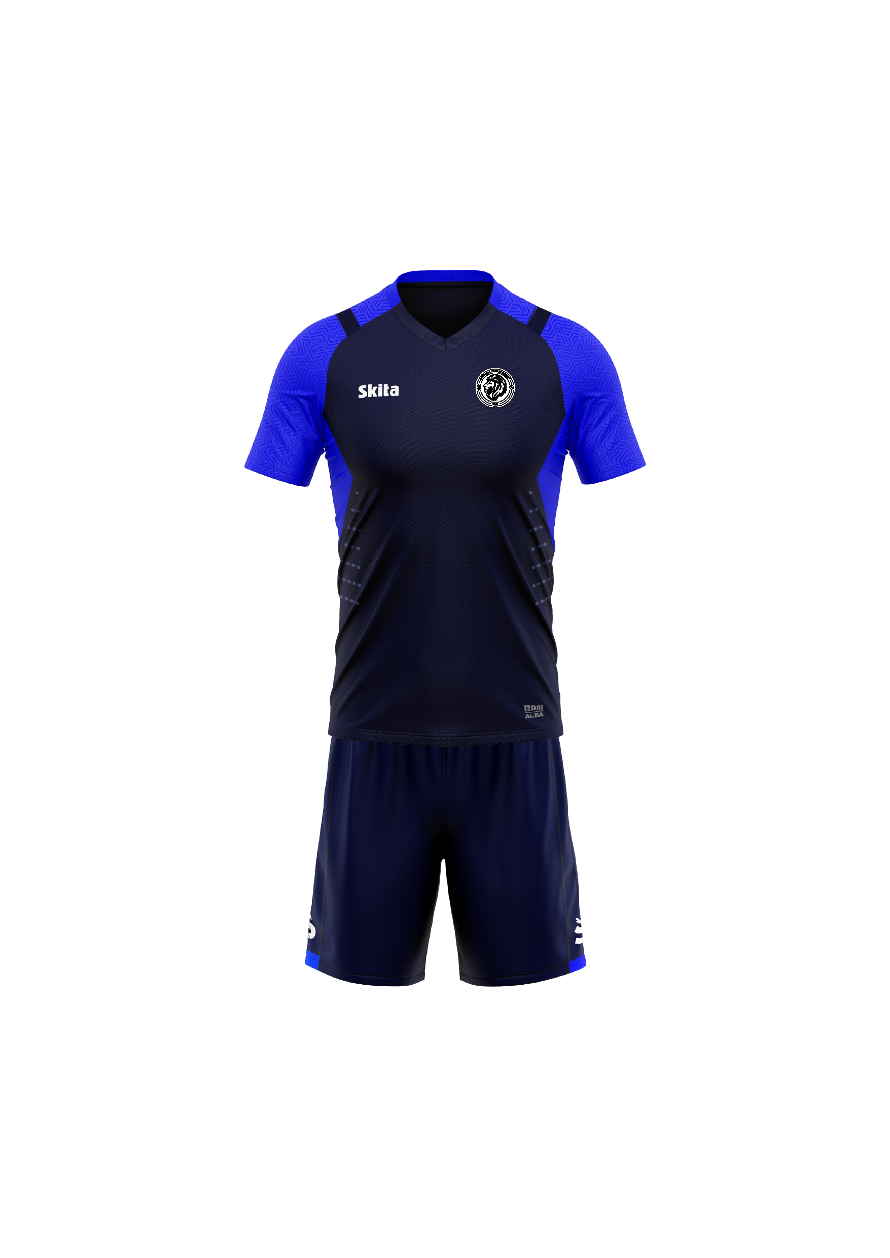 Maillot short ALBA  bleu nuit/bleu roi (FC BURNOY)